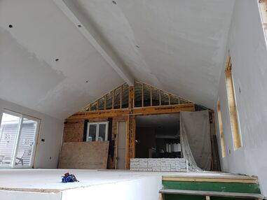 Drywall Plastering Residential Home in Brighton, MA (2)